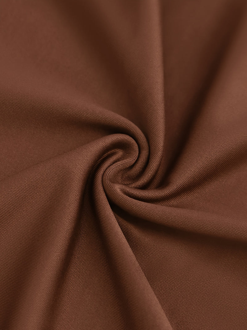 Women's elegant suit solid color round neck short sleeve tie bow top.