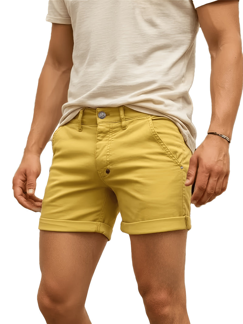 Gengyuan'S of Men'S Casual Stretch Denim Shorts - Classic Regular Fit.
