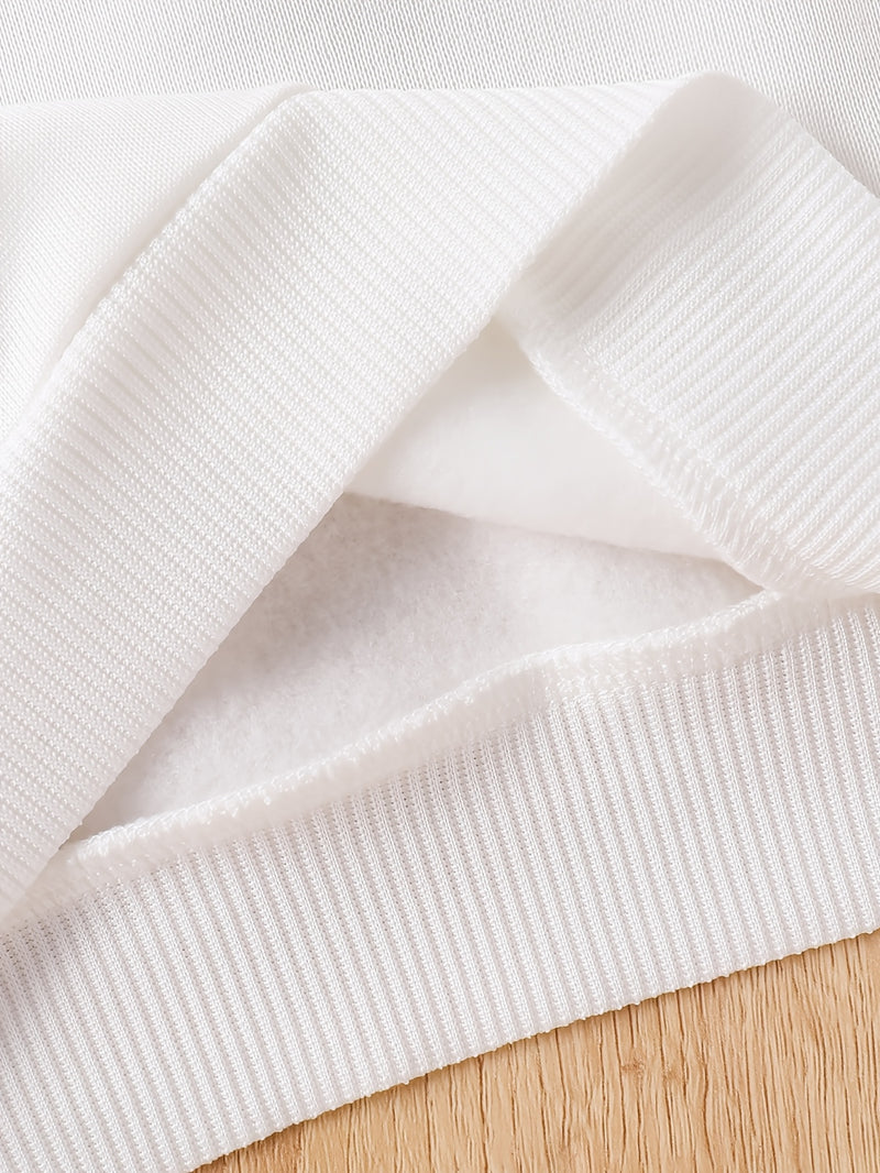 Boys' Autumn/Winter Casual English Letter Graphic Fist Bump.