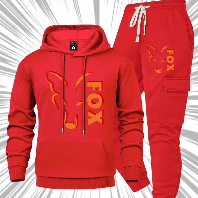 Men's Casual 2pcs Set, Fashion Long Sleeve Streetwear Hoodie.