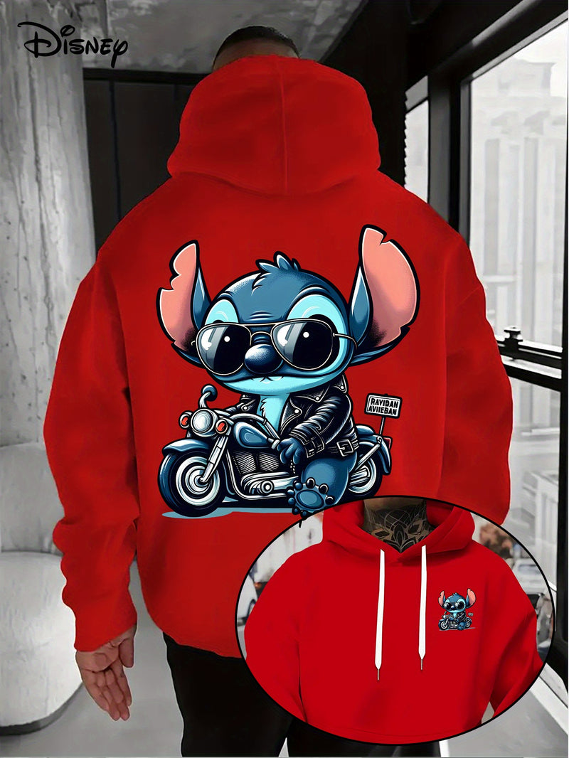 Disney Hoodie - Men's Stitch Driving Cartoon