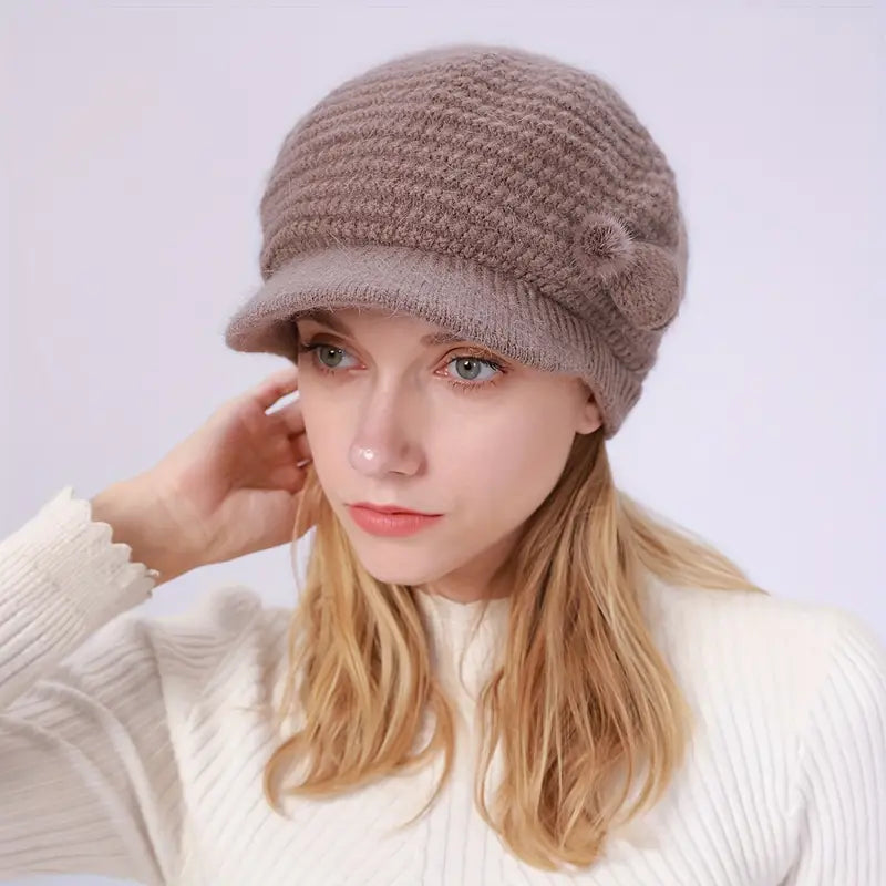 Solid Color Warm Knitted Cap Lightweight Cold