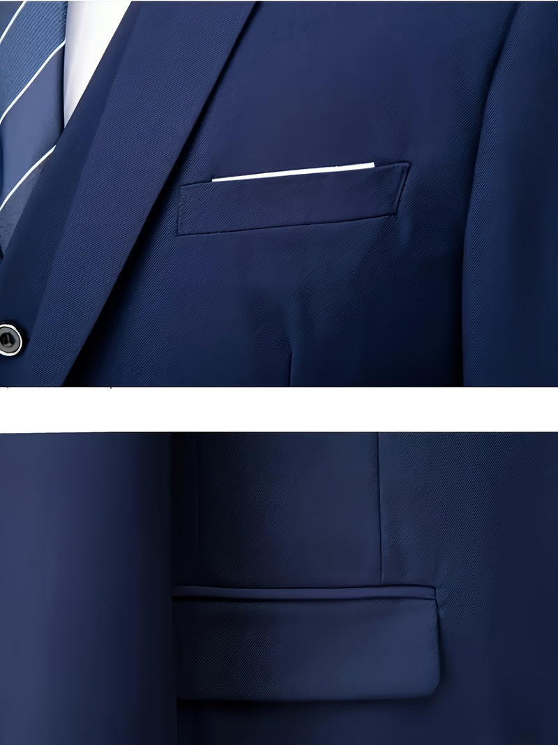 Men's Two-Piece Suit Set, Including Jacket and Trousers.