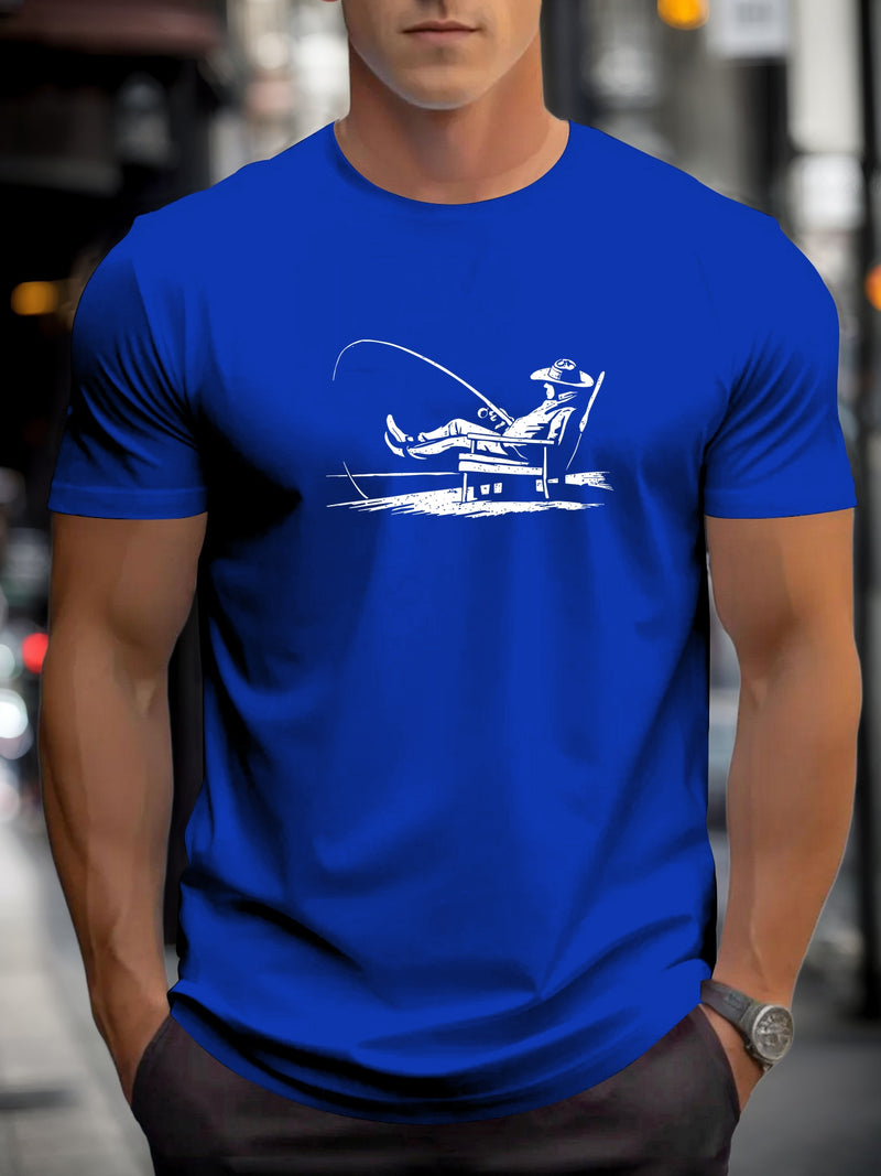 Men'S Casual Summer Cotton Crew Neck T-Shirt.