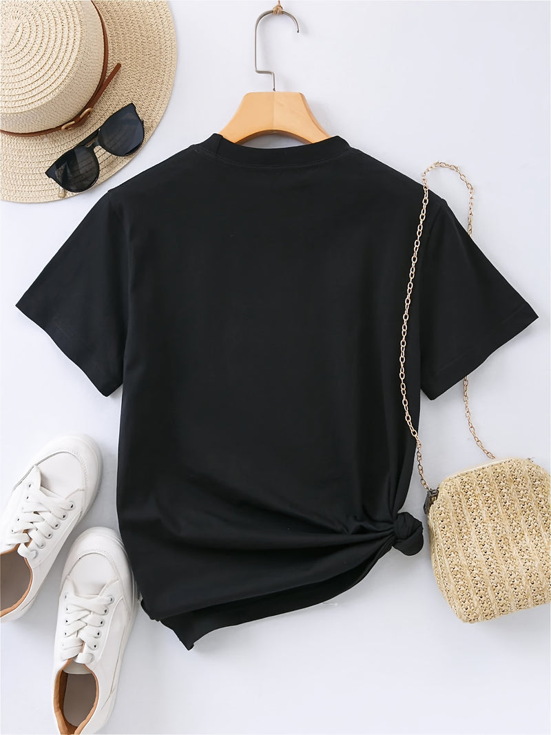 Women’s Round Neck Short Sleeve T-Shirt.