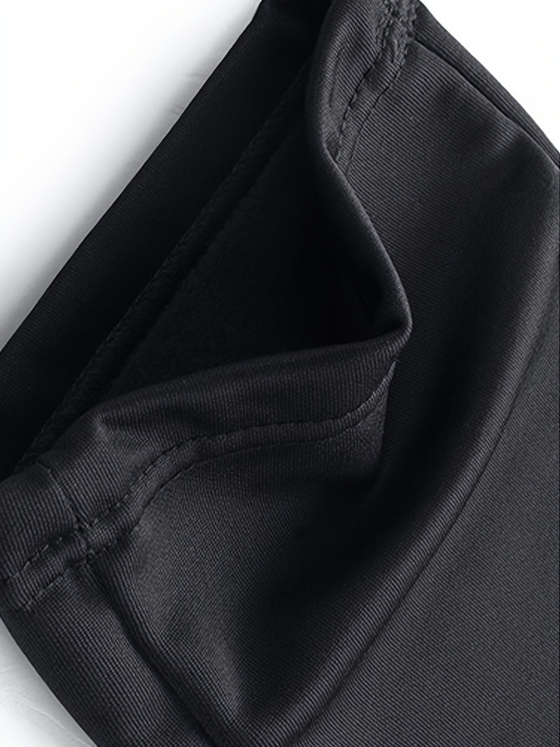 Men's Tracksuits 2pcs Set - Stand Collar Ribbed Hem Sportswear.