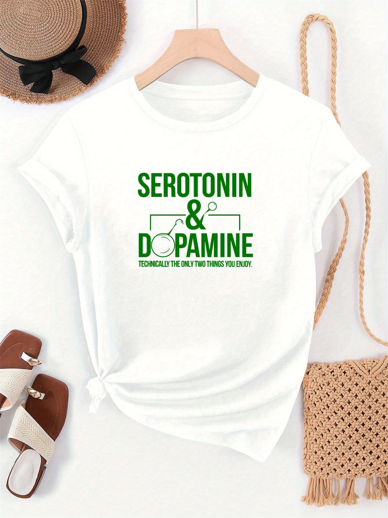 Women's Graphic Summer Casual Short-Sleeve T-Shirt.