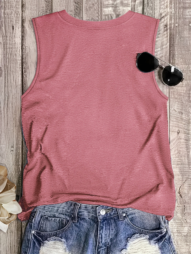 Women's Vintage Little Red Riding Hood & Wolf Print Tank Top.