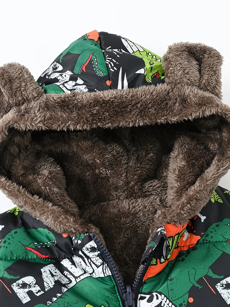 Boys Dinosaur Adventure Hooded Jacket.