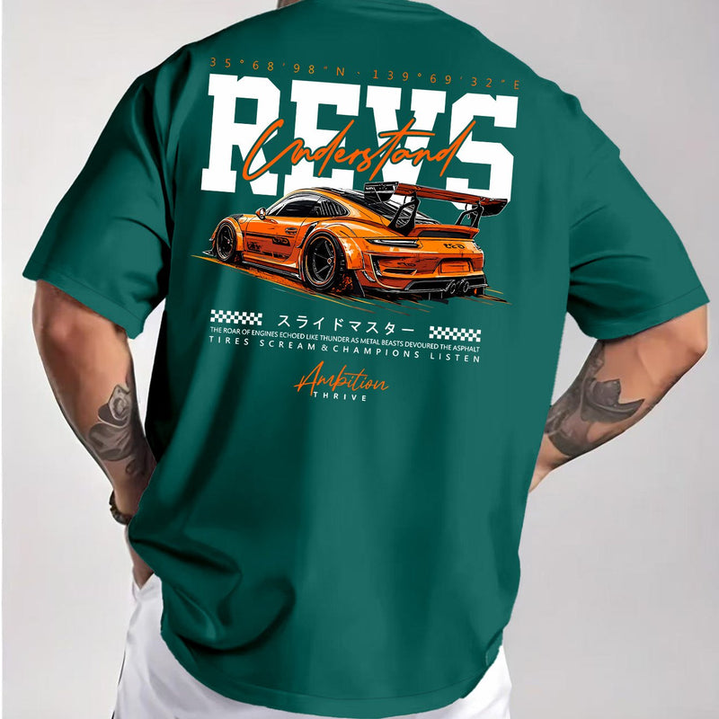 Men's Summer Back Print T-Shirt.