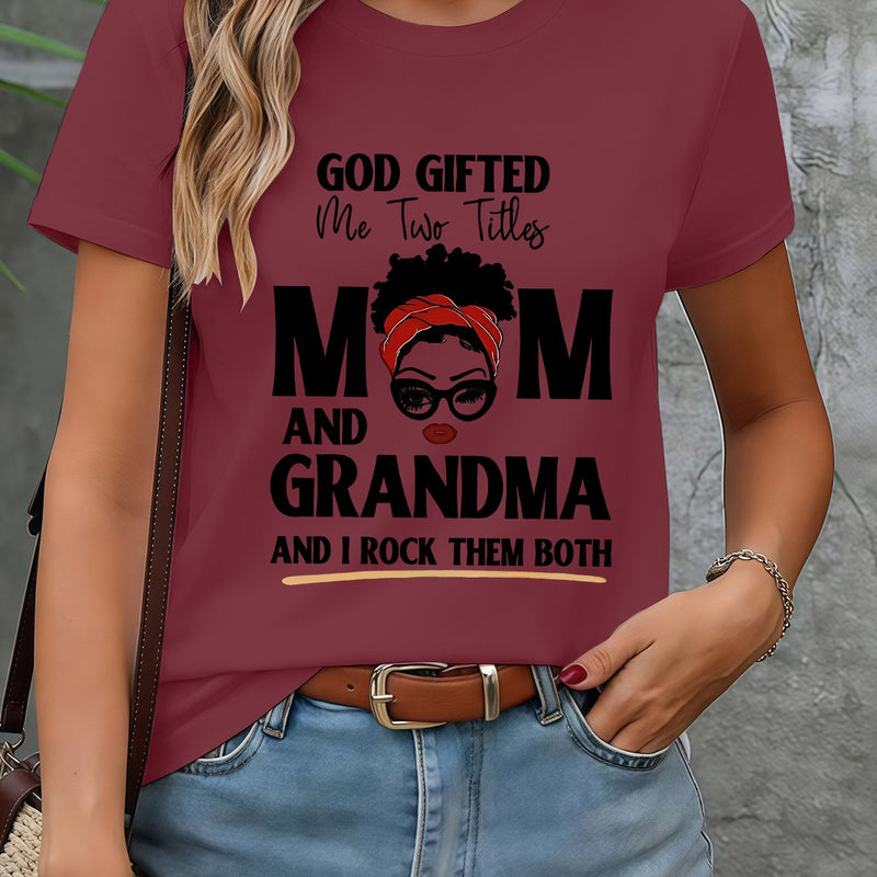 Women's T-shirt with a Printed Silhouette of a Woman.
