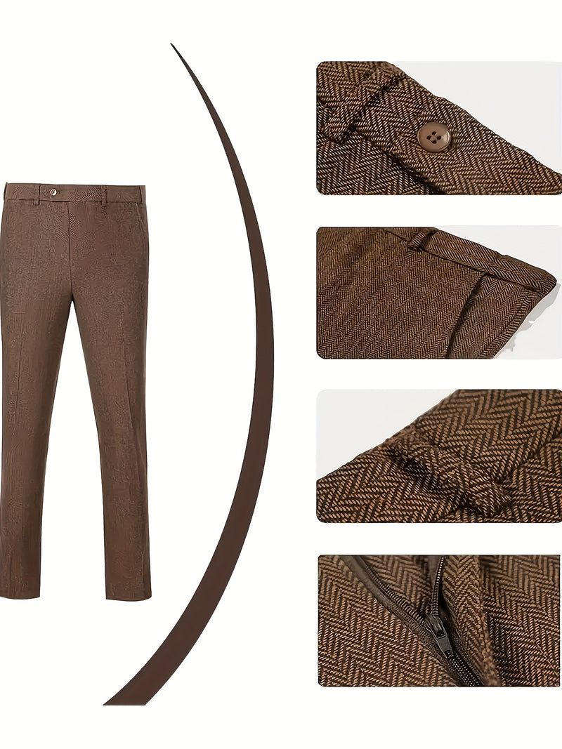 Wool Blend Herringbone Tweed.