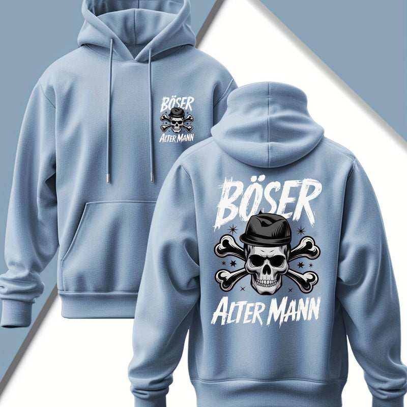 Men's Edgy Gothic Hooded Sweatshirt.