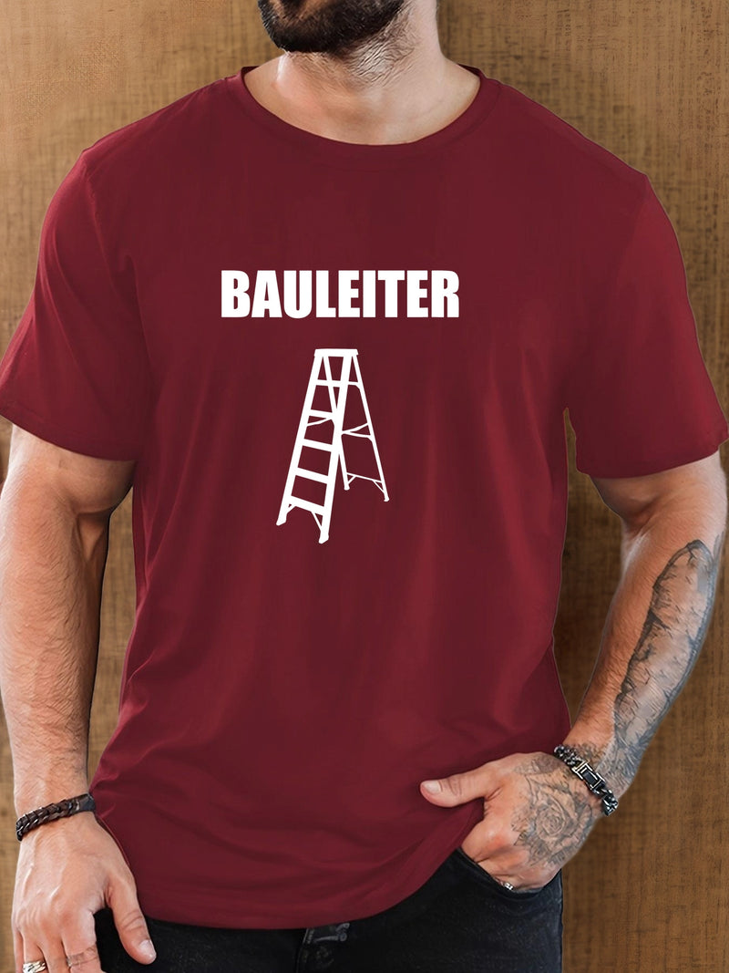 Men's BAULEITER Graphic work ladder print T-Shirt.