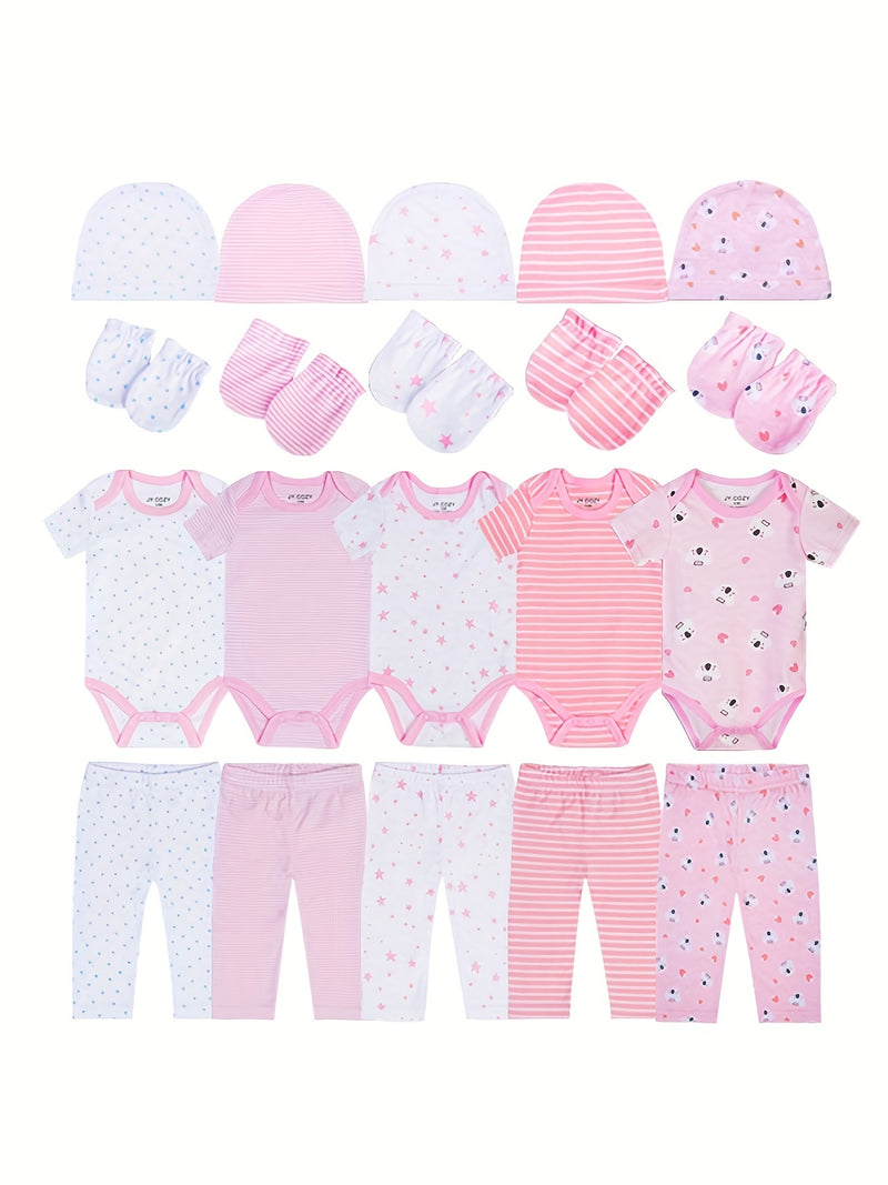 20pcs Newborn Clothes Set, 5pcs Romper.