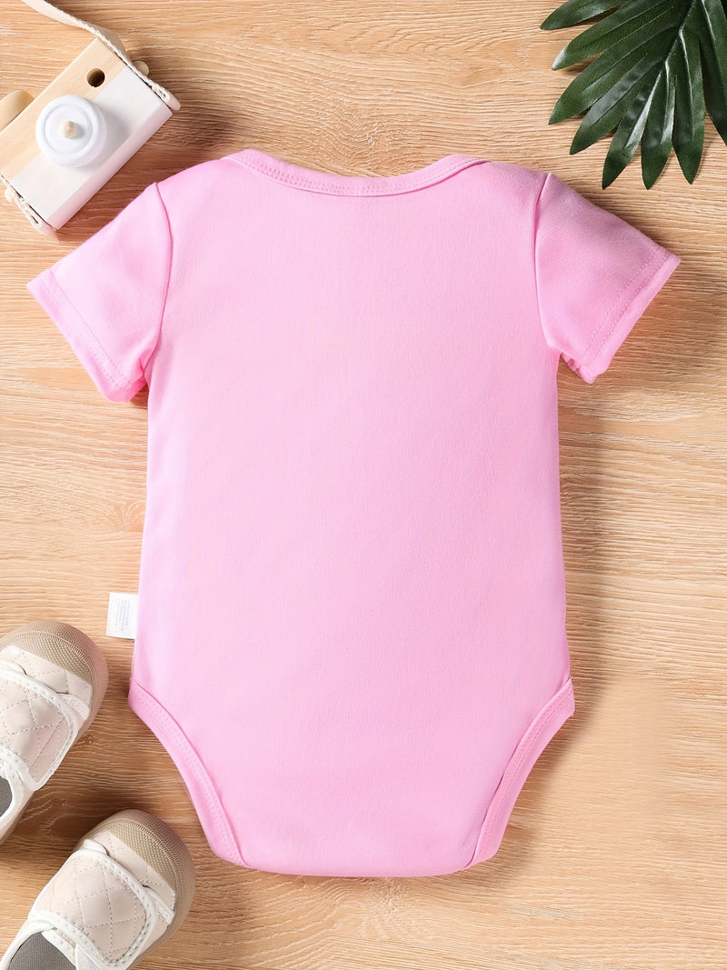 PFCTX5050 Girls' and Boys' Triangle Bodysuit Daddy + Me Series Letter Print.