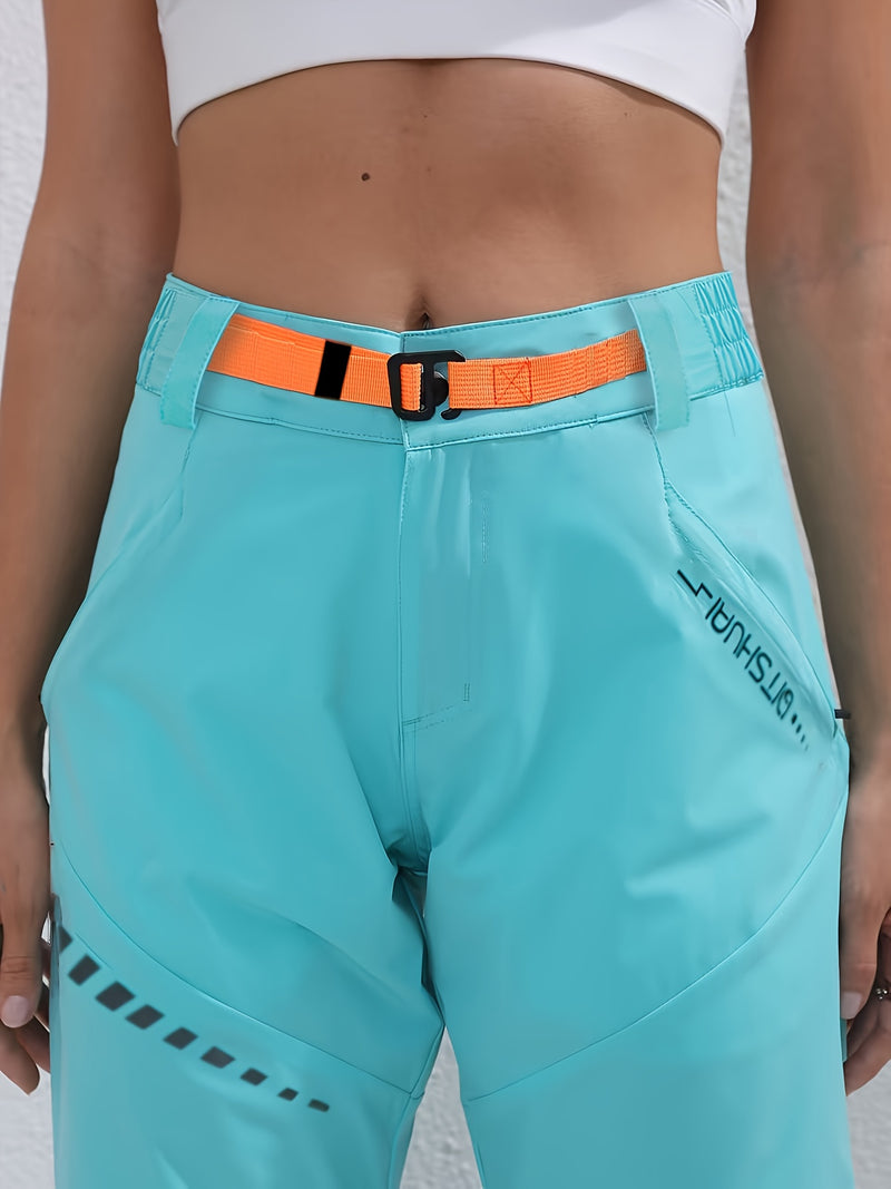 Women's Sports Long Pants, Stretchy Fitted Design with Adjustable Elastic.