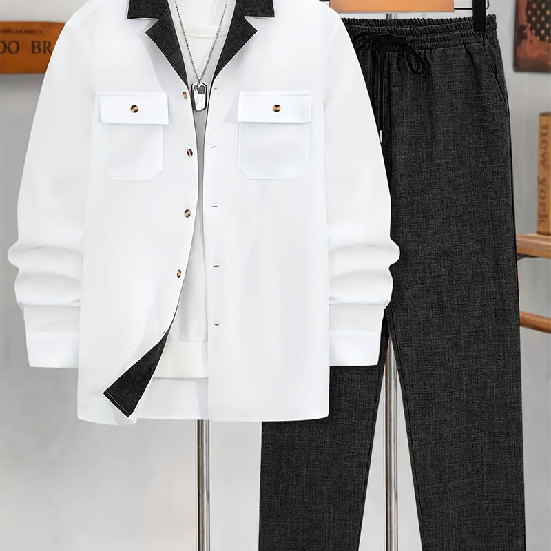 Men's Spring/Autumn Two-Piece Set.