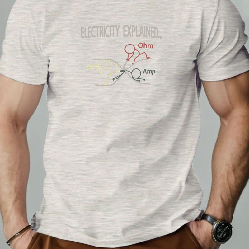 Men's "Electricity Explained" Graphic T-Shirt.