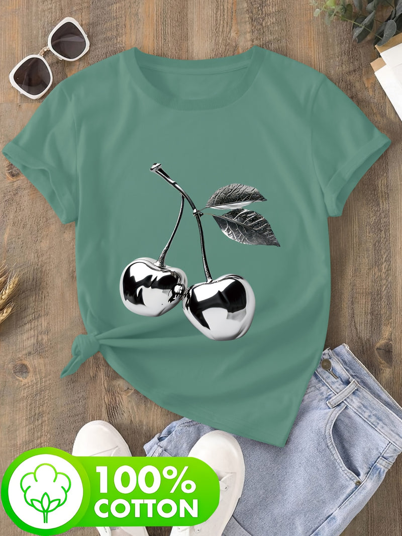 Women's Pure Cotton Fashion T-Shirt.