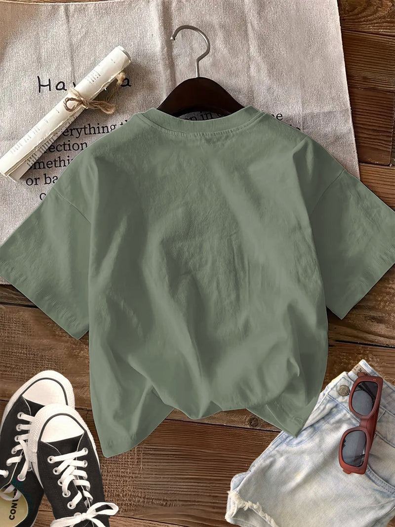 Women’s Round Neck Short Sleeve T-Shirt.