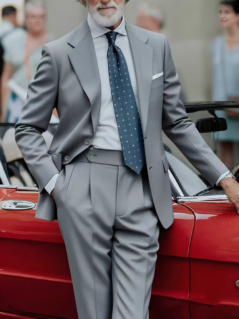 Men'S 2pcs Suit, Including a Blazer And Trousers, Stylish And High-Quality.