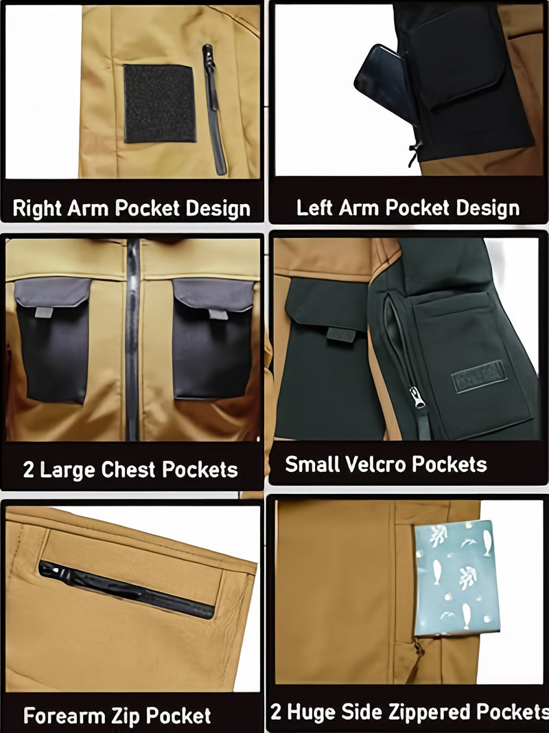 Autumn and Winter Men's  Fleece-Lined Two-Piece Set.