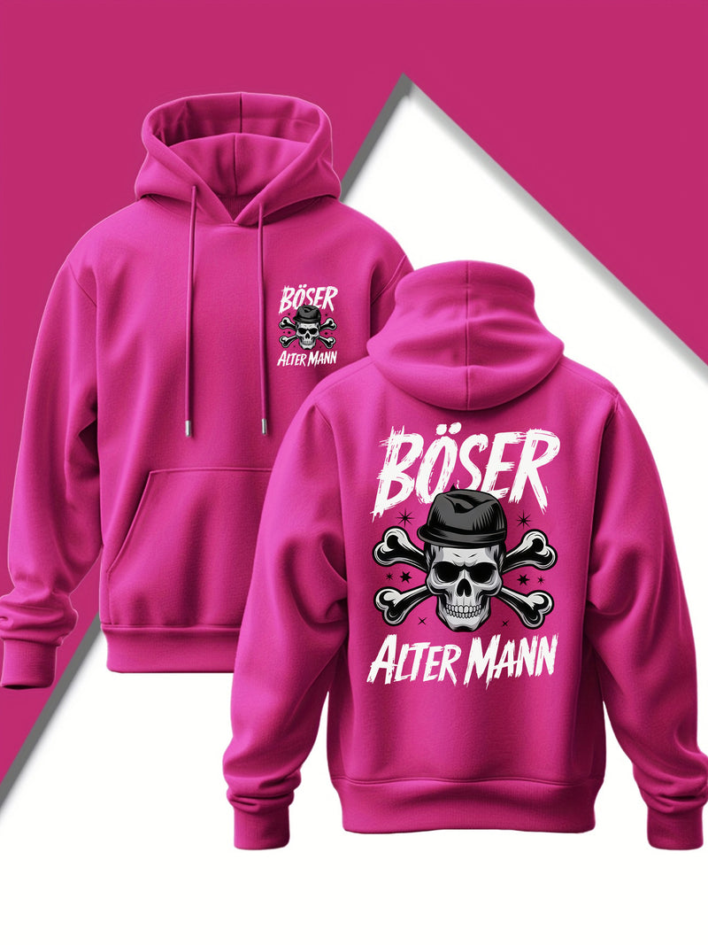 Men's Edgy Gothic Hooded Sweatshirt.