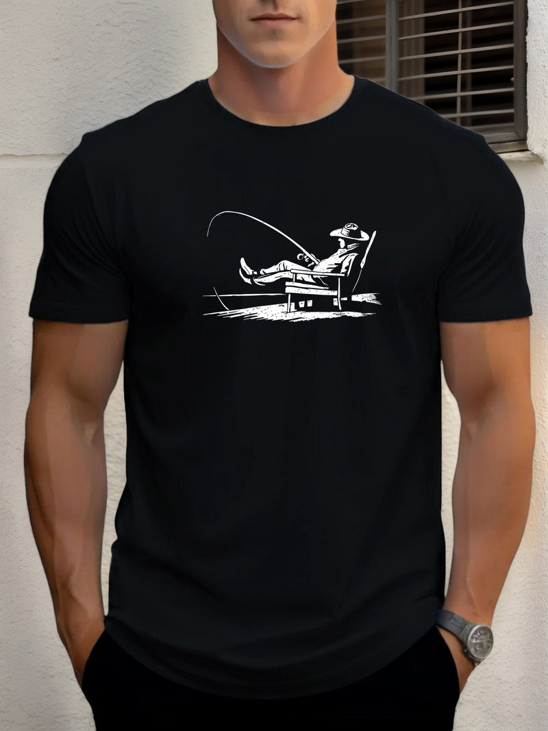 Men'S Casual Summer Cotton Crew Neck T-Shirt.