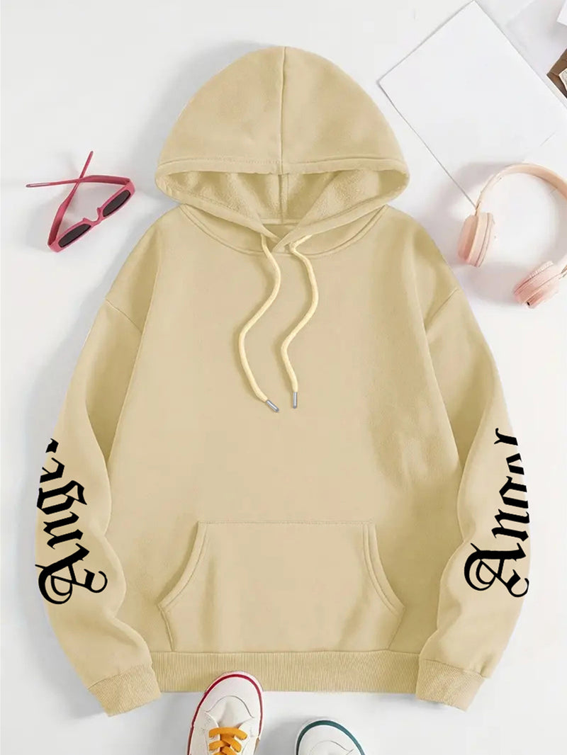 Women’s Bestseller Comfort Letter Print Hoodie.