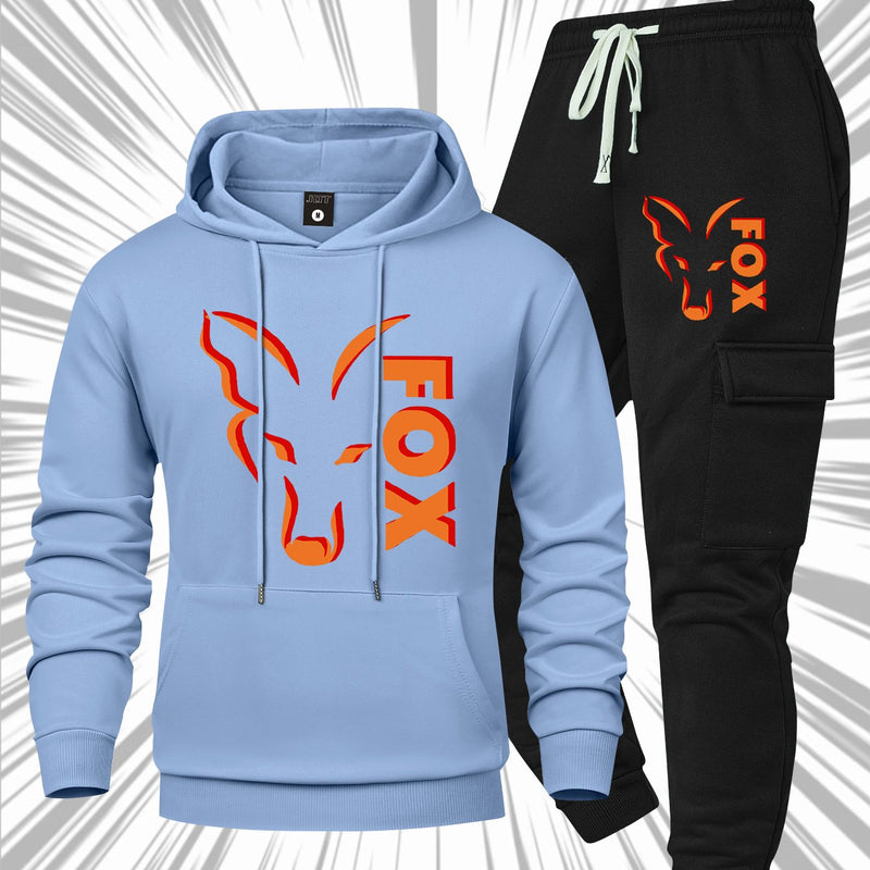 Men's Casual 2pcs Set, Fashion Long Sleeve Streetwear Hoodie.