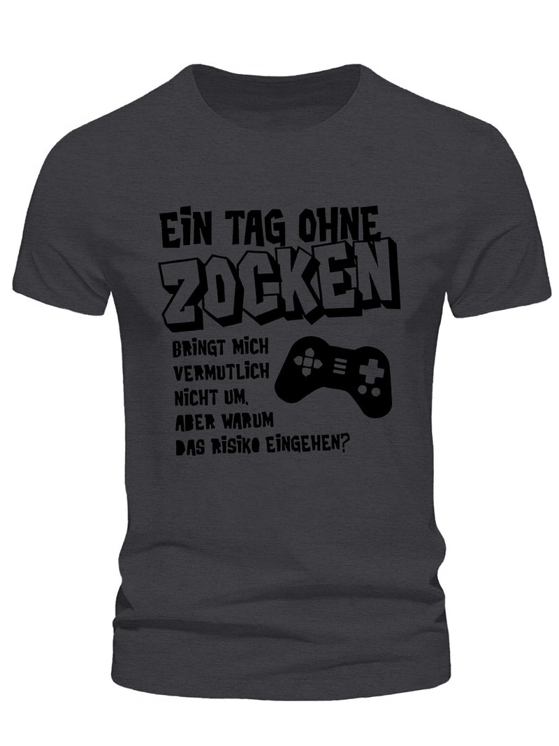 Men's Short-Sleeve Summer T-Shirt with German Streetwear Design.