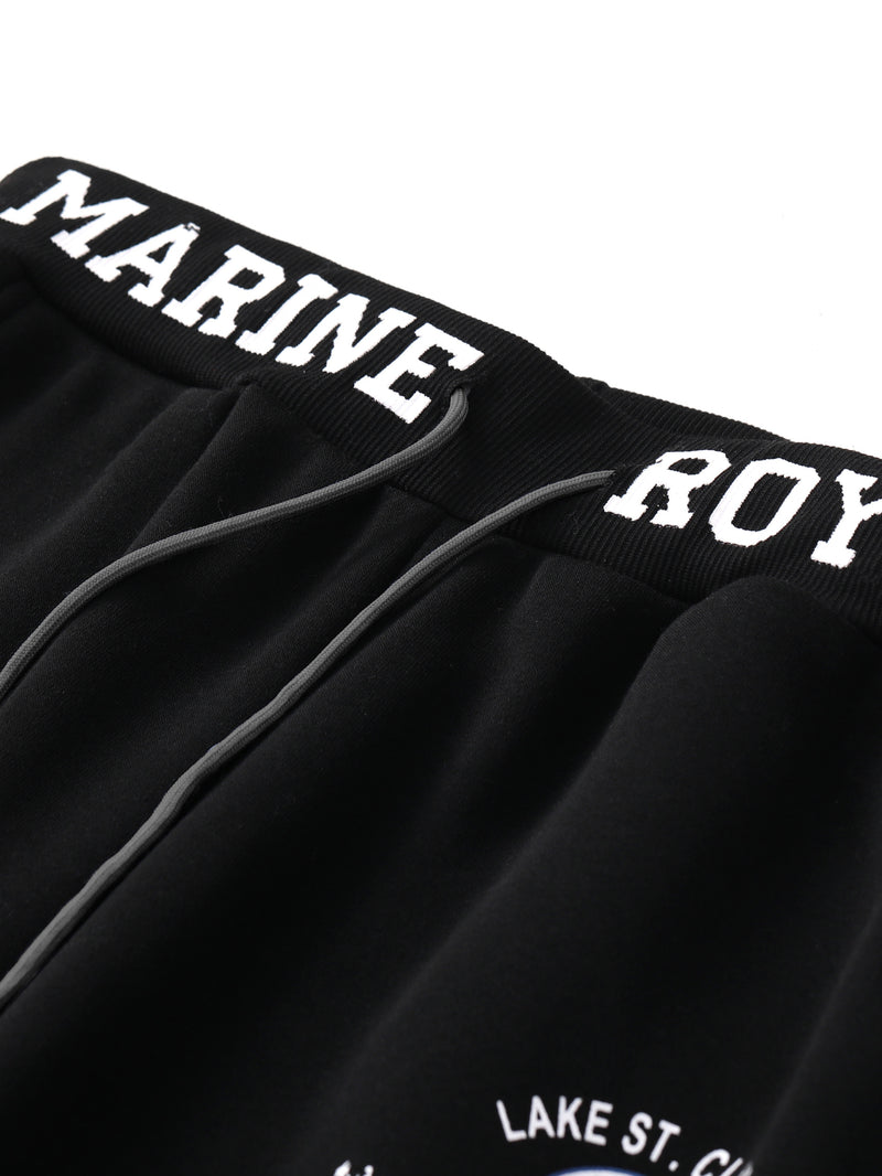 Men's Hooded Letter Print Hoodie Sports Running 2pcs Hoodie Casual Suit.