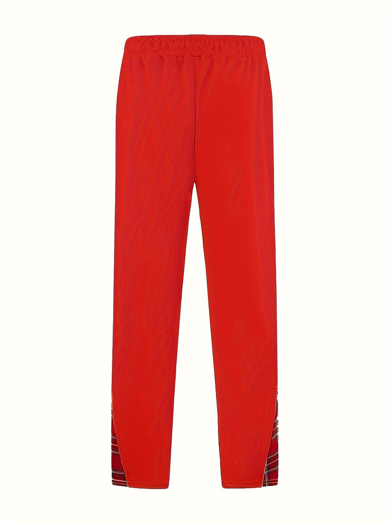 Men's Cuffed Button-tab Trousers, Stylish Sport Casual Pants.