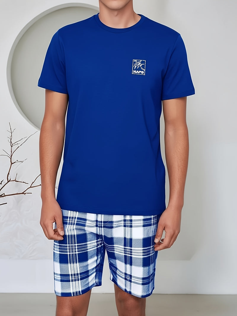 Men's Casual Minimalist Style Round Neck Short Sleeve T-Shirt.