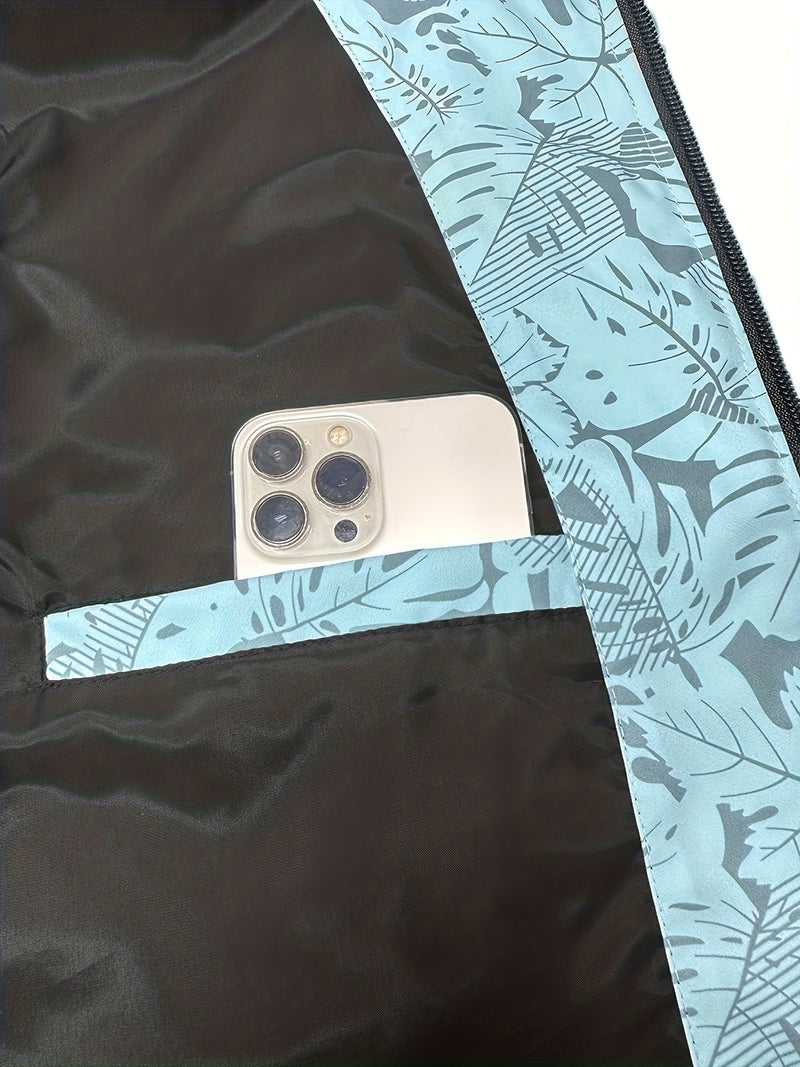 Men'S Fashion Print Casual Sports Jacket with Baseball Collar, Long Sleeve.
