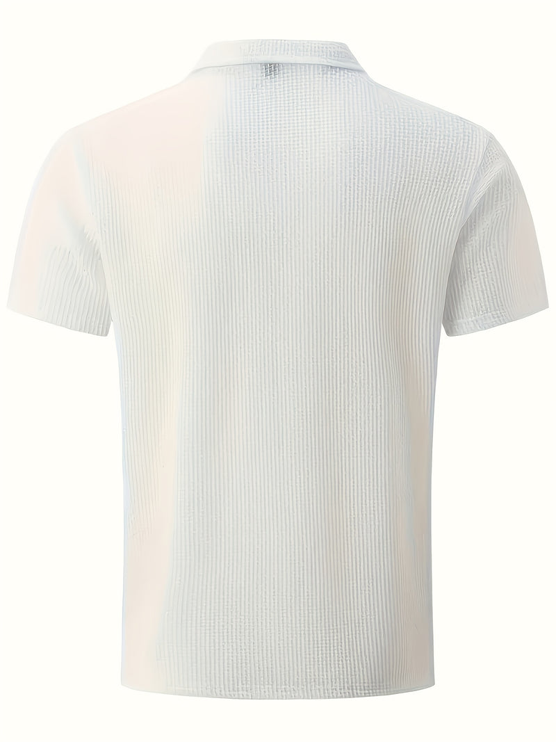 Plus Size Men's Summer Short Sleeve Shirt.