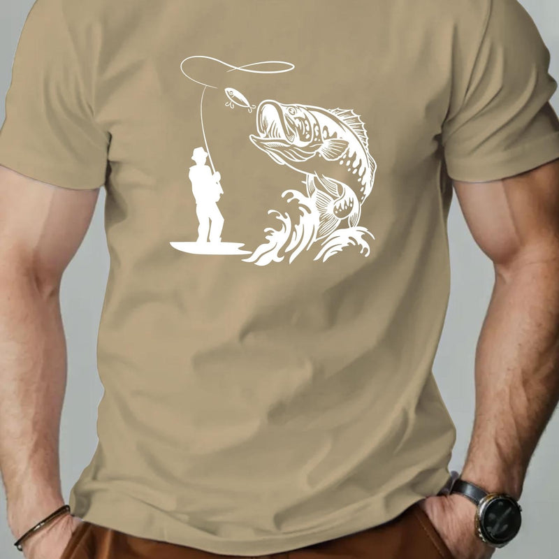 Men's Summer Casual Round Neck Short T-Shirt.