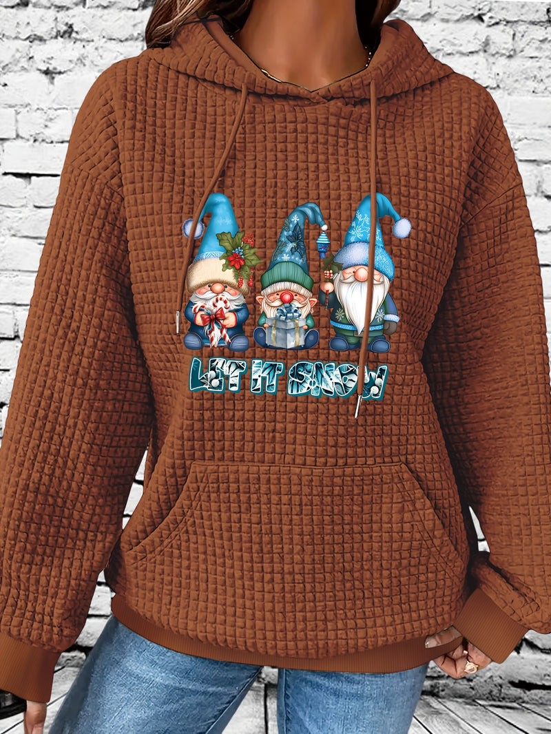 Women’s Patterned Waffle Hoodie.