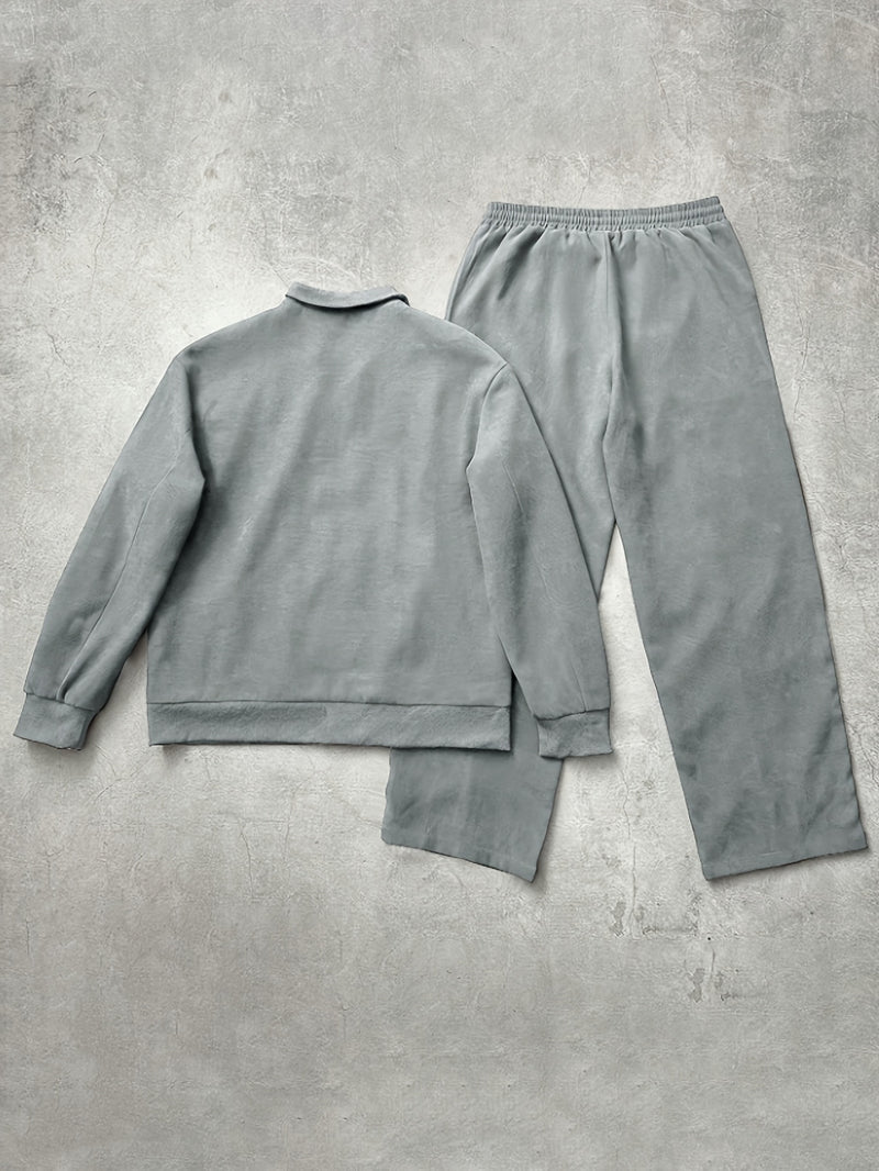 Men's Black Stand-Up Collar Metal Zipper Trendy Color.