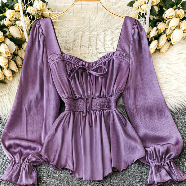 Women’s New Fashion Elegant Simple Commuter Long Sleeve Shirt.