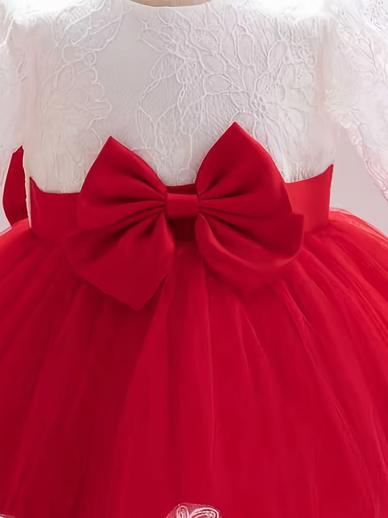 New Bow Children's Dress, Infant & Toddler Christening Gown.