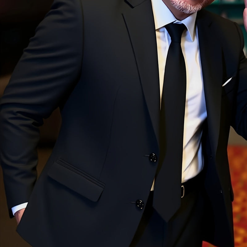 Men's 2pcs Suit Set with Jacket And Trousers.