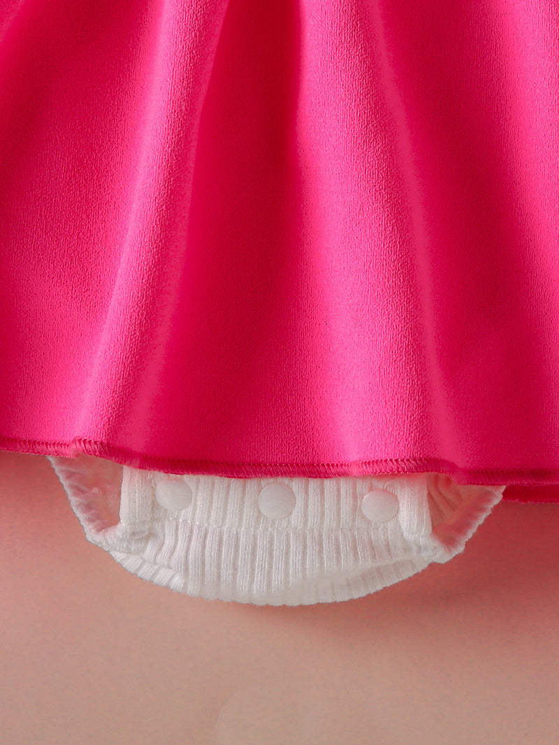 Delivery Bow Hair Tie Girls' Dress Romper Spring/Autumn Style.