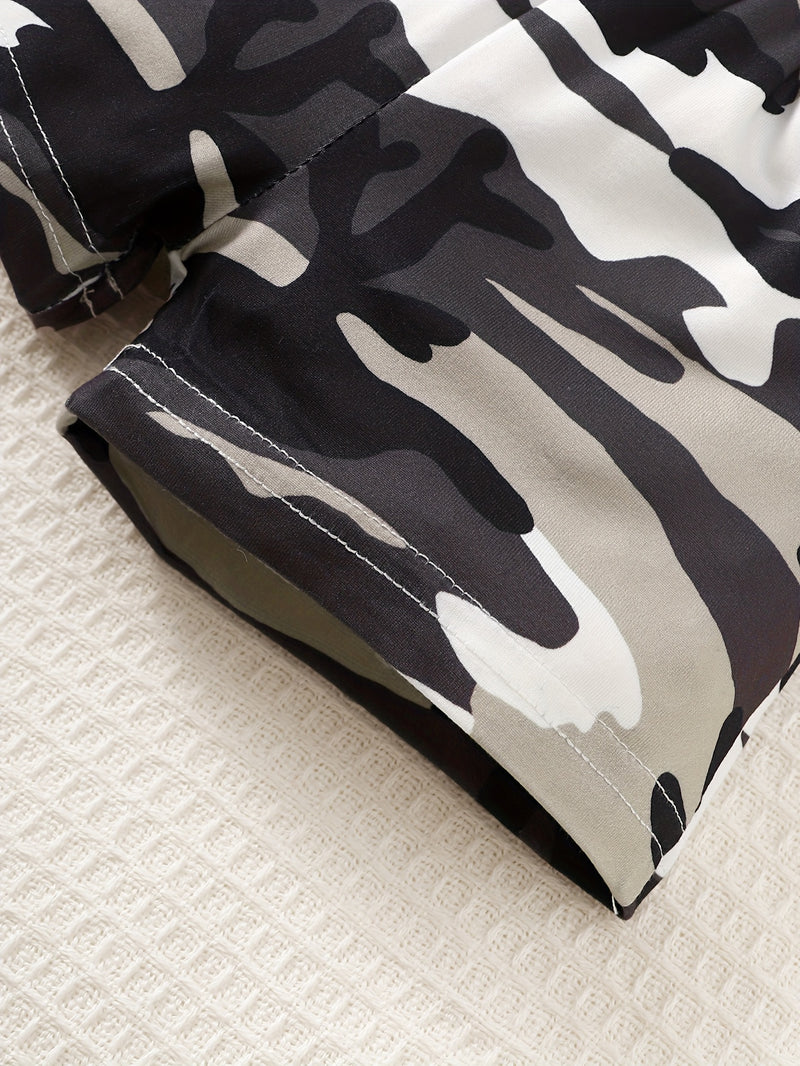 Boys' Printed Short Sleeve Top and Pants Set.