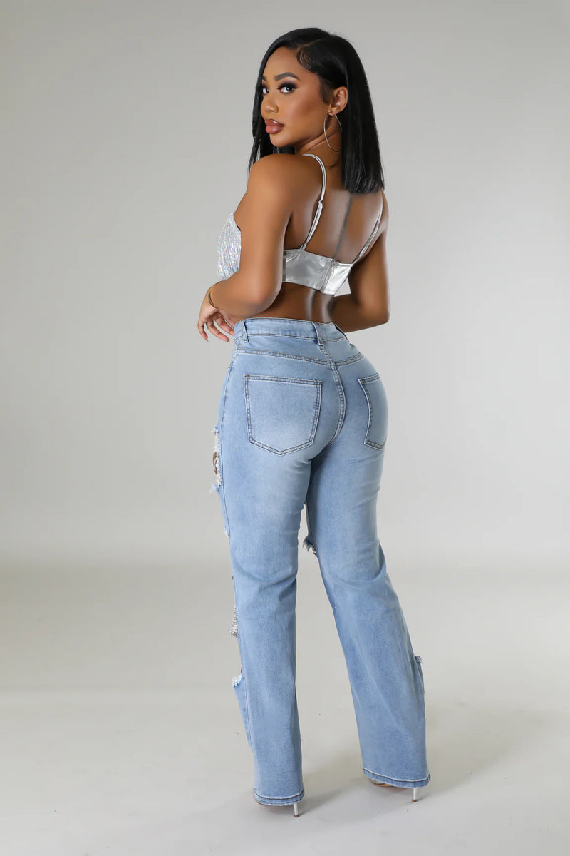 Women’s Hot Y2K Hot Summer Ripped Jeans.