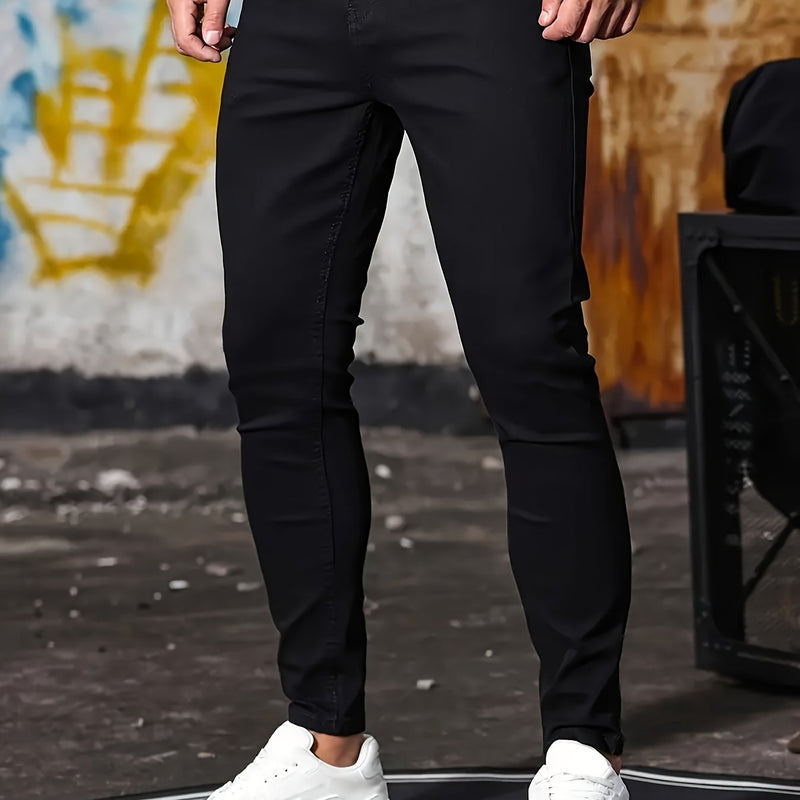 Fashionable Casual Men's Jeans in Black And Blue.