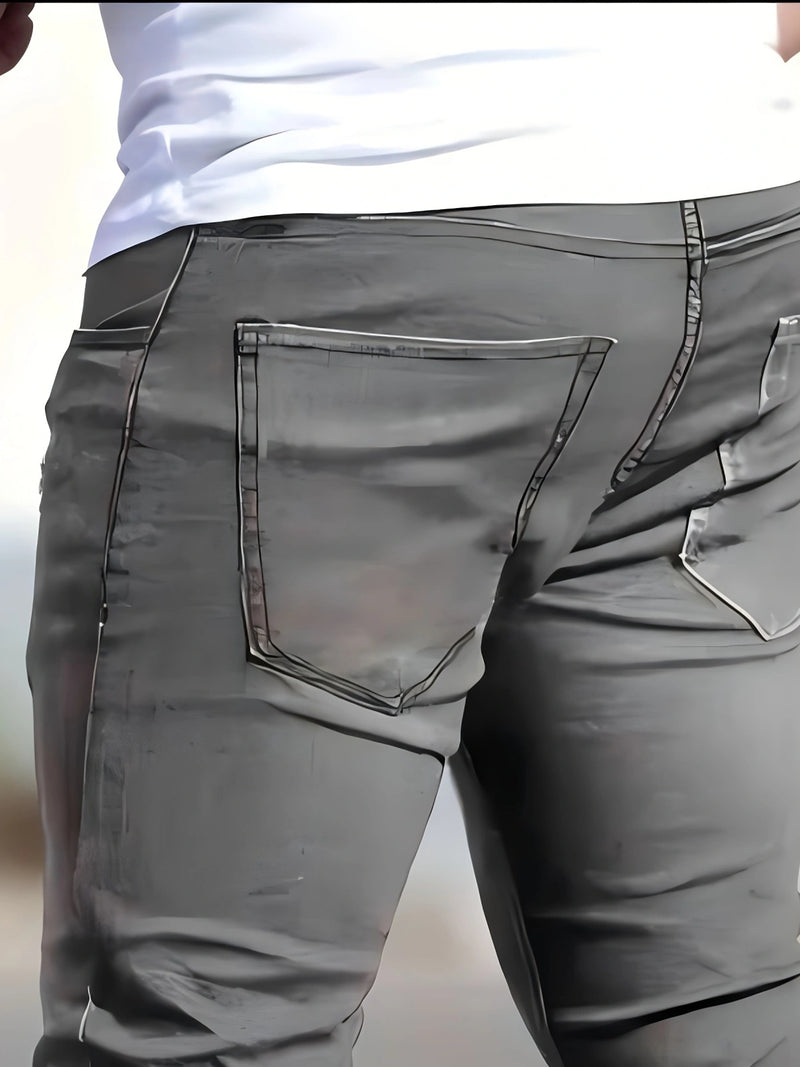 Men's Casual Slim Fit Stretch Denim Pants.