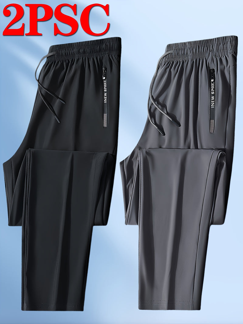 Men’s 2-Piece Set Summer High-Elasticity Jogging Pants.