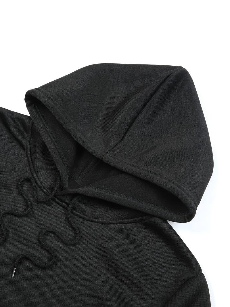 Men's Autumn/Winter Compass Print Hooded Sweatshirt.